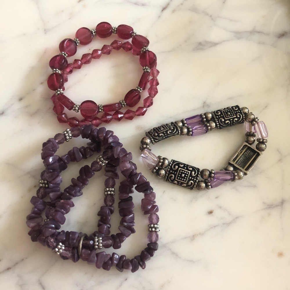 Purple + Pink bracelets 🌟
